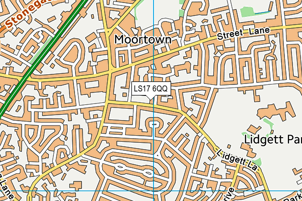 LS17 6QQ map - OS VectorMap District (Ordnance Survey)