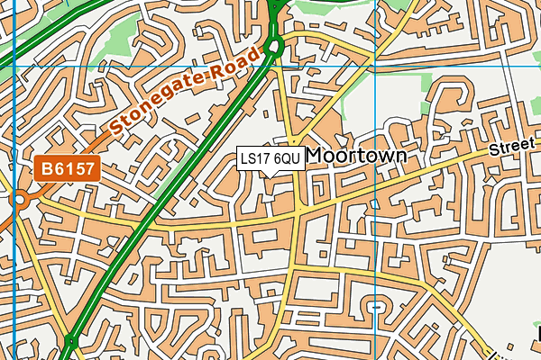 LS17 6QU map - OS VectorMap District (Ordnance Survey)