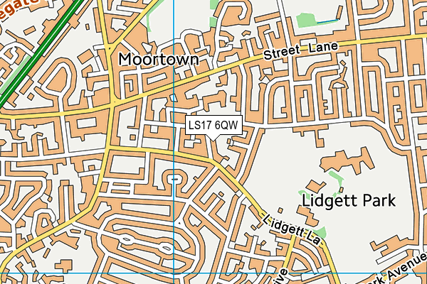 LS17 6QW map - OS VectorMap District (Ordnance Survey)