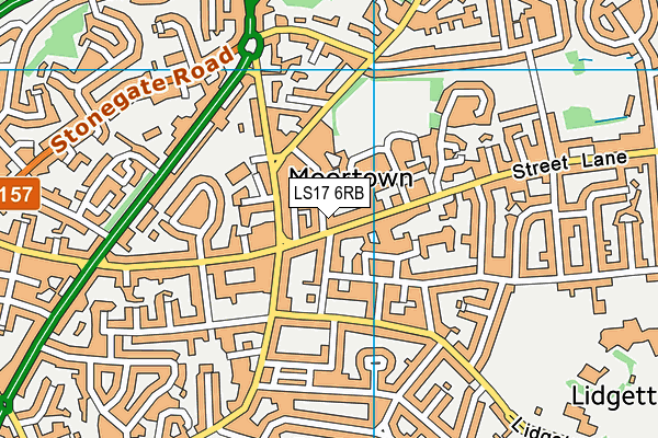 LS17 6RB map - OS VectorMap District (Ordnance Survey)