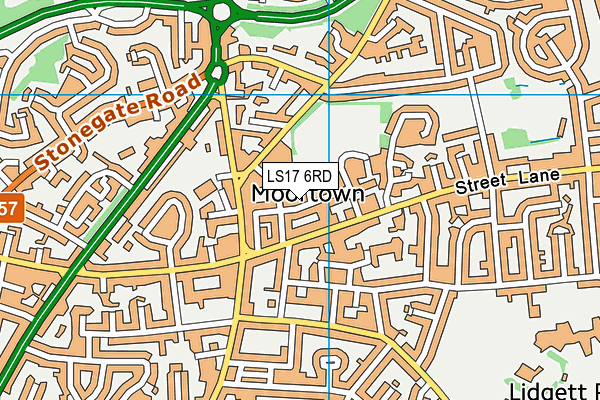 LS17 6RD map - OS VectorMap District (Ordnance Survey)