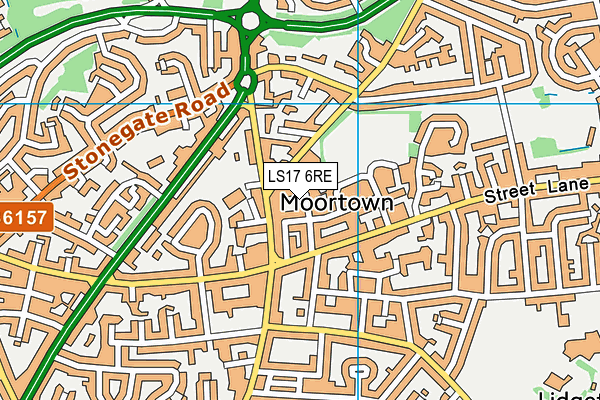 LS17 6RE map - OS VectorMap District (Ordnance Survey)