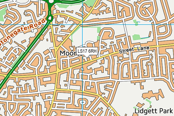 LS17 6RH map - OS VectorMap District (Ordnance Survey)