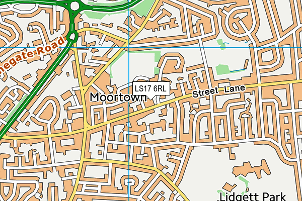 LS17 6RL map - OS VectorMap District (Ordnance Survey)