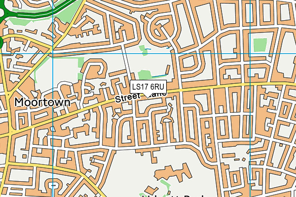LS17 6RU map - OS VectorMap District (Ordnance Survey)