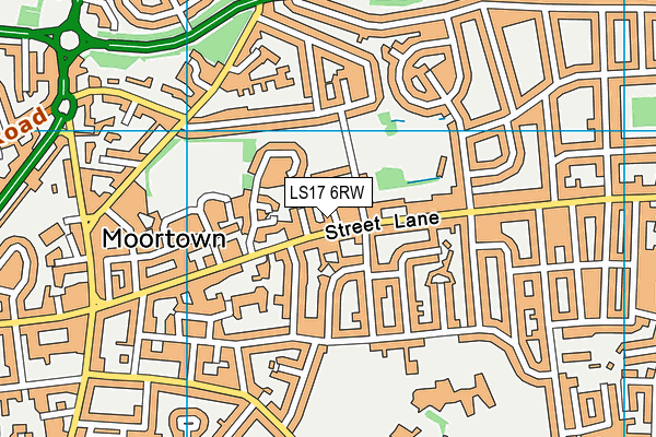 LS17 6RW map - OS VectorMap District (Ordnance Survey)