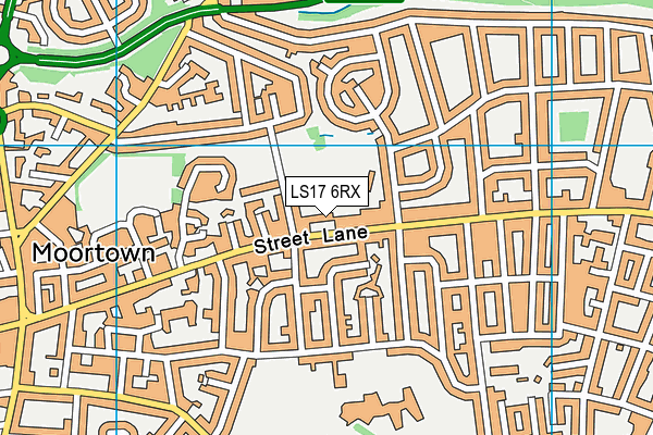 LS17 6RX map - OS VectorMap District (Ordnance Survey)