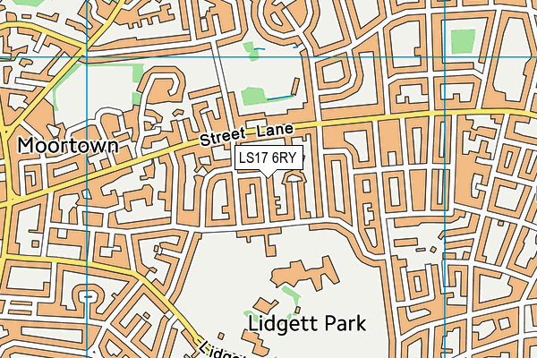 LS17 6RY map - OS VectorMap District (Ordnance Survey)