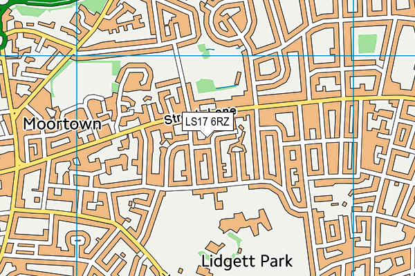 LS17 6RZ map - OS VectorMap District (Ordnance Survey)