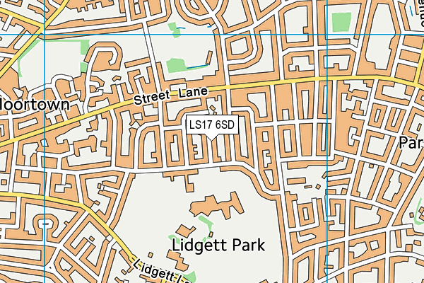 LS17 6SD map - OS VectorMap District (Ordnance Survey)