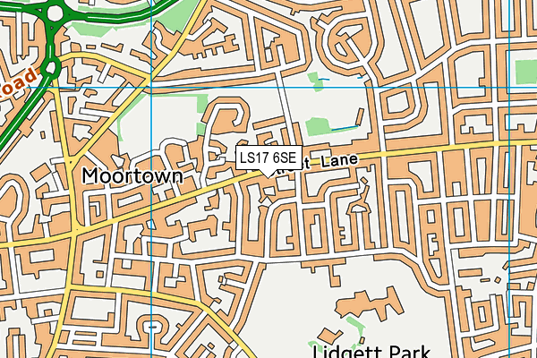 LS17 6SE map - OS VectorMap District (Ordnance Survey)