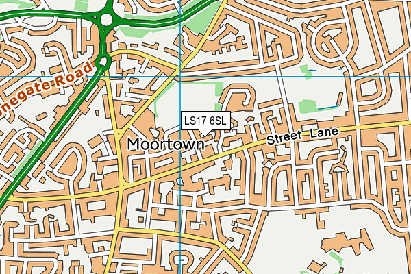 LS17 6SL map - OS VectorMap District (Ordnance Survey)
