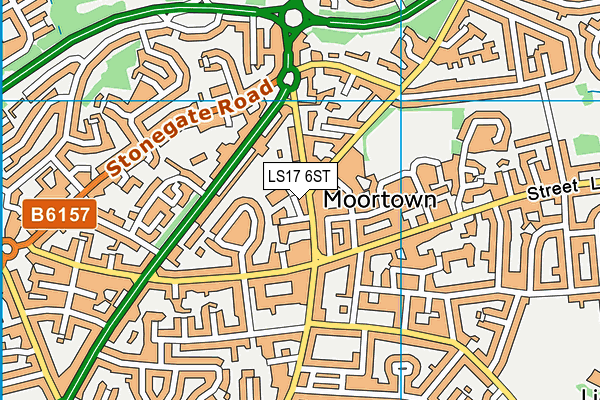 LS17 6ST map - OS VectorMap District (Ordnance Survey)