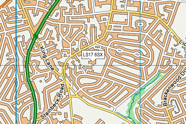 LS17 6SX map - OS VectorMap District (Ordnance Survey)