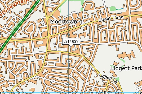 LS17 6SY map - OS VectorMap District (Ordnance Survey)