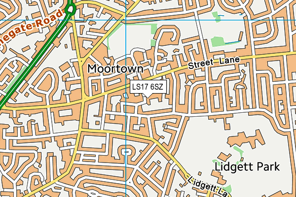 LS17 6SZ map - OS VectorMap District (Ordnance Survey)