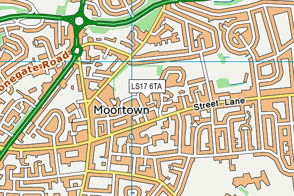 LS17 6TA map - OS VectorMap District (Ordnance Survey)