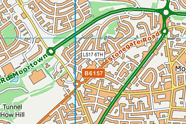 LS17 6TH map - OS VectorMap District (Ordnance Survey)