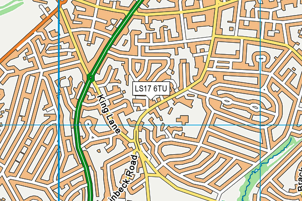 LS17 6TU map - OS VectorMap District (Ordnance Survey)