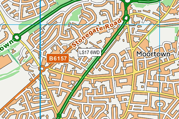 LS17 6WD map - OS VectorMap District (Ordnance Survey)