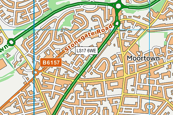 LS17 6WE map - OS VectorMap District (Ordnance Survey)