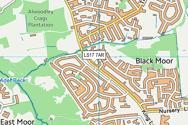 LS17 7AR map - OS VectorMap District (Ordnance Survey)