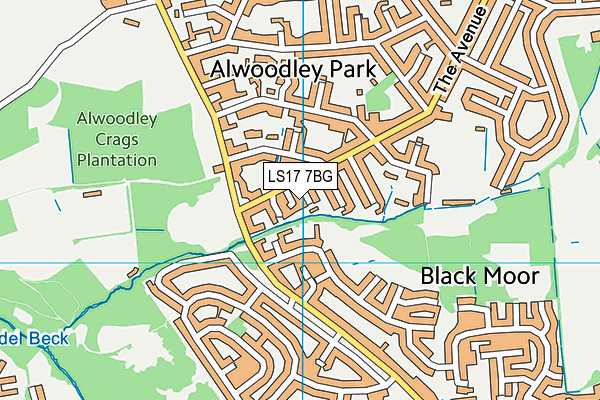 LS17 7BG map - OS VectorMap District (Ordnance Survey)