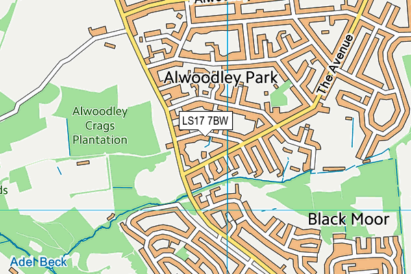LS17 7BW map - OS VectorMap District (Ordnance Survey)