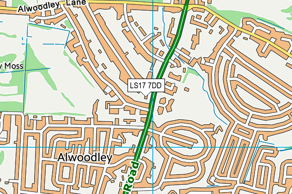 LS17 7DD map - OS VectorMap District (Ordnance Survey)