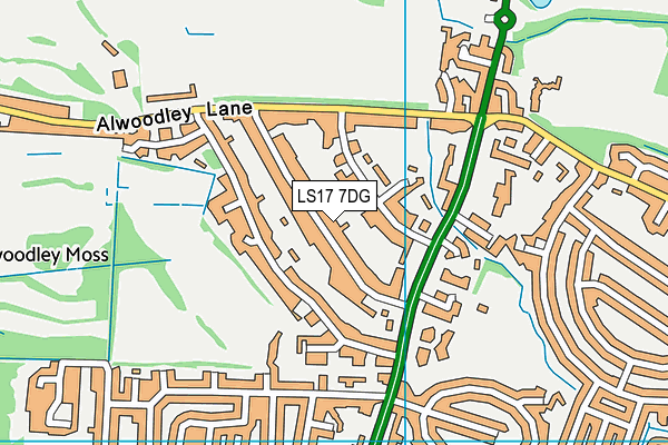 LS17 7DG map - OS VectorMap District (Ordnance Survey)