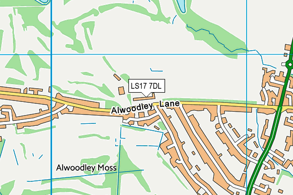 LS17 7DL map - OS VectorMap District (Ordnance Survey)