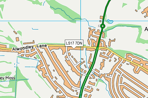 LS17 7DN map - OS VectorMap District (Ordnance Survey)