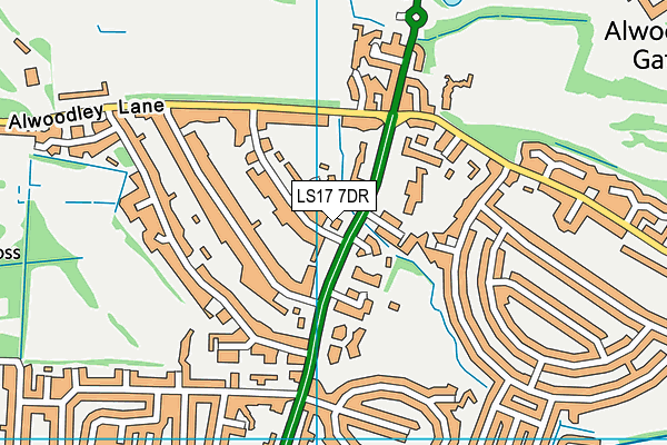 LS17 7DR map - OS VectorMap District (Ordnance Survey)