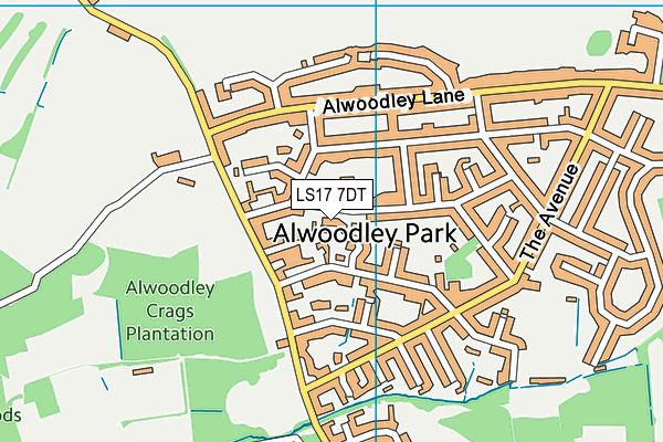 LS17 7DT map - OS VectorMap District (Ordnance Survey)