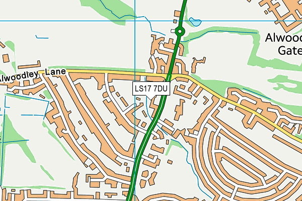 LS17 7DU map - OS VectorMap District (Ordnance Survey)