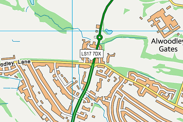 LS17 7DX map - OS VectorMap District (Ordnance Survey)