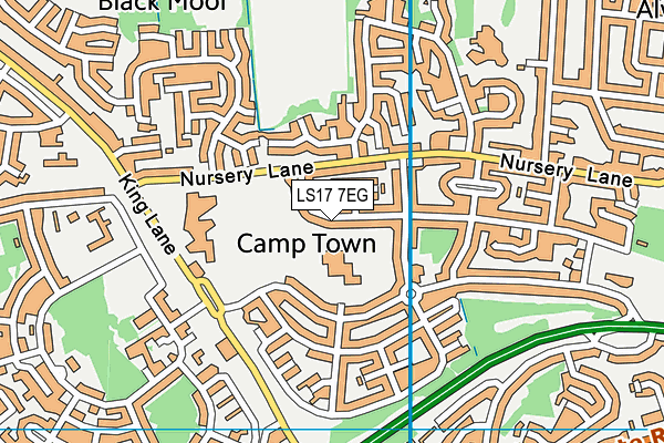 LS17 7EG map - OS VectorMap District (Ordnance Survey)