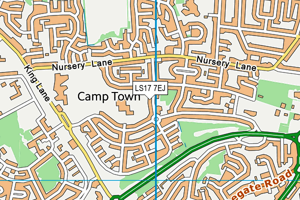 LS17 7EJ map - OS VectorMap District (Ordnance Survey)