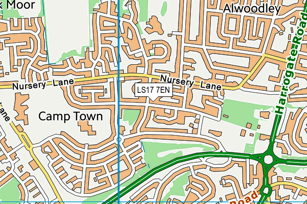 LS17 7EN map - OS VectorMap District (Ordnance Survey)