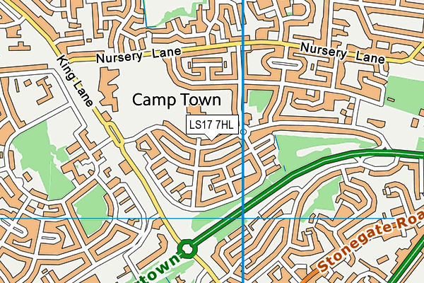 Allerton CofE Primary School map (LS17 7HL) - OS VectorMap District (Ordnance Survey)