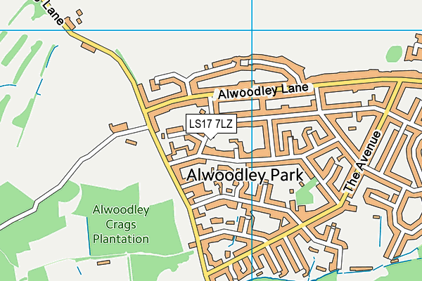 LS17 7LZ map - OS VectorMap District (Ordnance Survey)