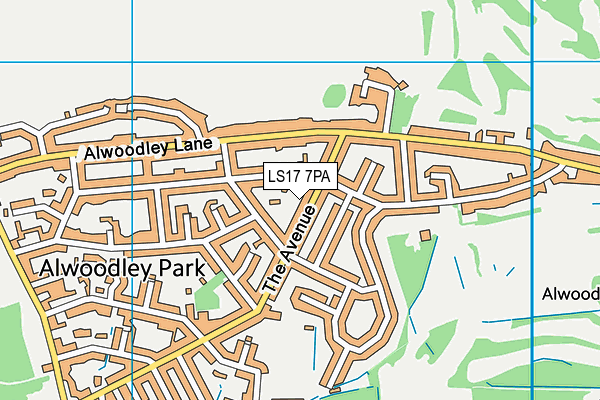 LS17 7PA map - OS VectorMap District (Ordnance Survey)