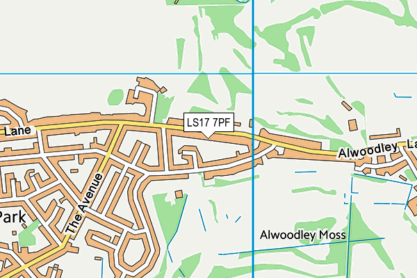 LS17 7PF map - OS VectorMap District (Ordnance Survey)