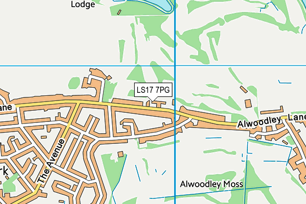 LS17 7PG map - OS VectorMap District (Ordnance Survey)