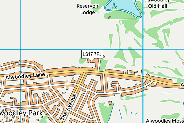 LS17 7PJ map - OS VectorMap District (Ordnance Survey)