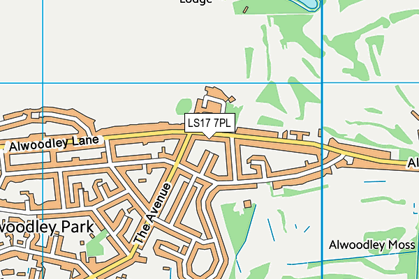 LS17 7PL map - OS VectorMap District (Ordnance Survey)