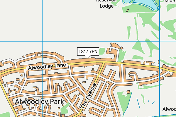 LS17 7PN map - OS VectorMap District (Ordnance Survey)