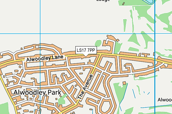 LS17 7PP map - OS VectorMap District (Ordnance Survey)