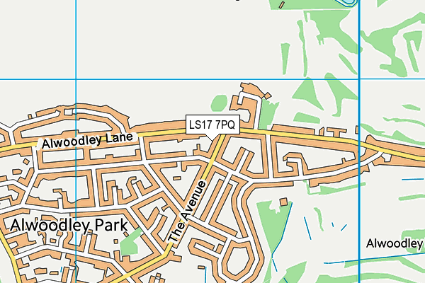 LS17 7PQ map - OS VectorMap District (Ordnance Survey)