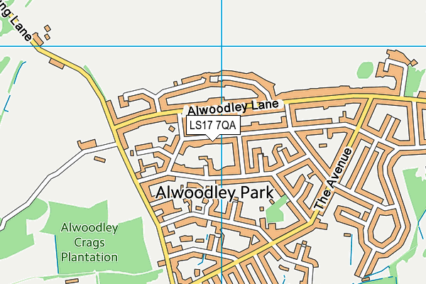 LS17 7QA map - OS VectorMap District (Ordnance Survey)